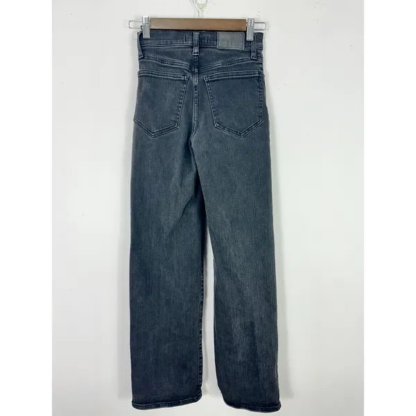 Madewell The Perfect Vintage Wide-Leg Jeans Black Womens 23 Lunar Wash 90s Retro - Image 2