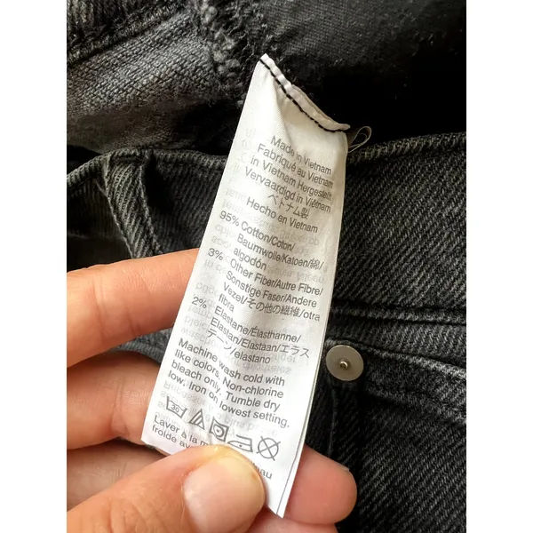 Madewell Cali Demi Boot Jeans Black Washed Size 28 - Image 6