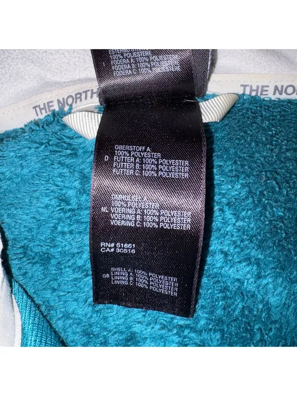 The North Face $120 Woman’s Medium teal fleece zip jacket Outdoor Or Casual - Image 6