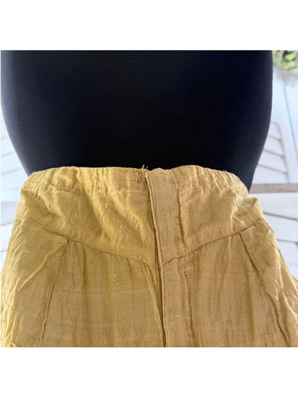Vintage 60s peasant top mustard yellow medieval maid cosplay Ren Fair costume S - Image 8