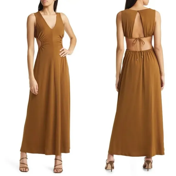 SIGNIFICANT OTHER‎ Ingrid Cutout Waist Jersey Maxi Dress Womens Size 10 - Image 2