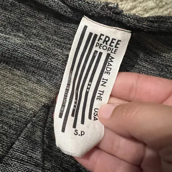 FREE PEOPLE oversized‎ space dye striped scoop neck balloon sleeve top - Image 13