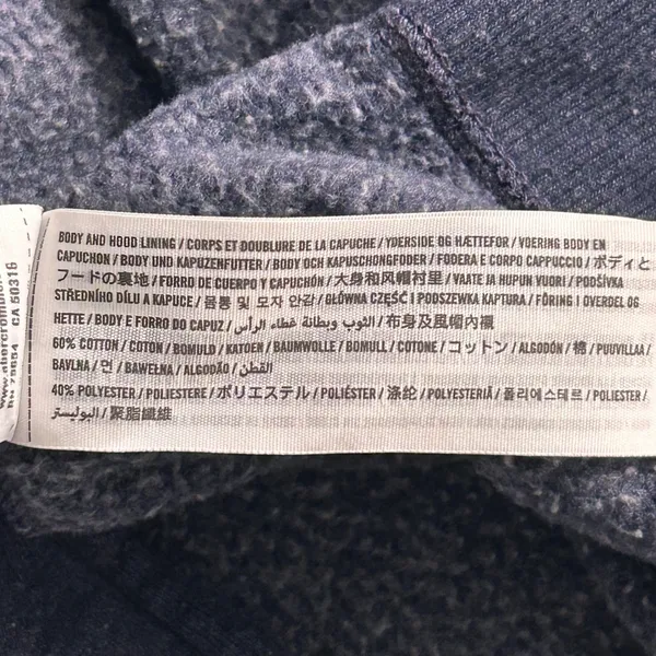Hollister Fleece Lined‎ Hoodie Blue Large - Image 9