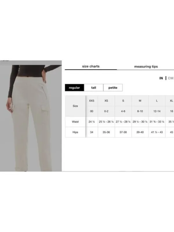 New Athleta 8 Endless Cargo Pant Bone White Size 8 Regular - Image 6