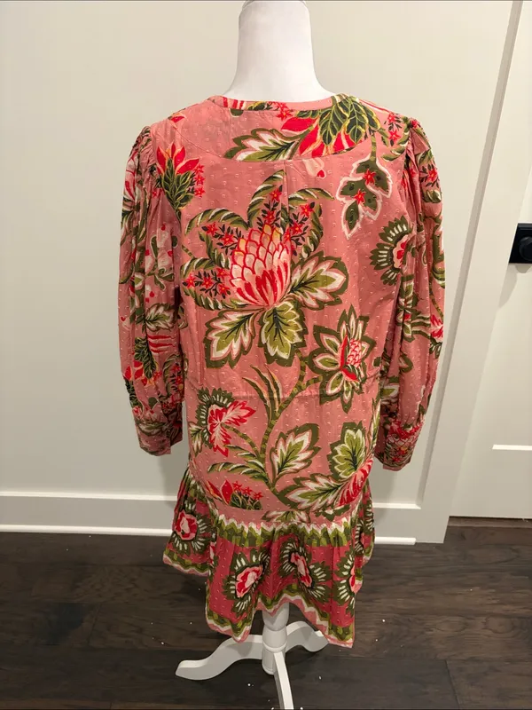 Farm Rio Aura Pink Mini Dress Sz M - Image 8
