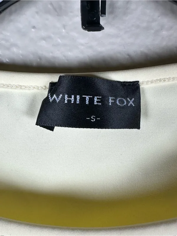 White Fox Pale Yellow Satin-Tie Tank SZ:S - Image 6
