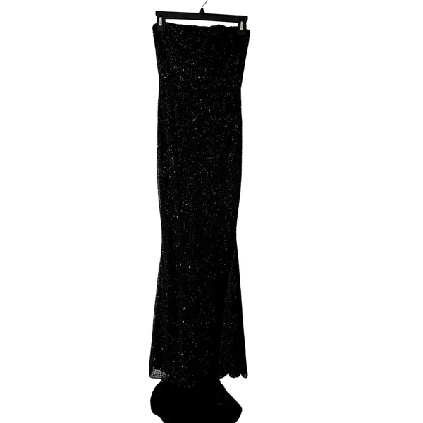 Oh Polly Florentina Embellished Corset Gown in Black Size 2 New - Image 4