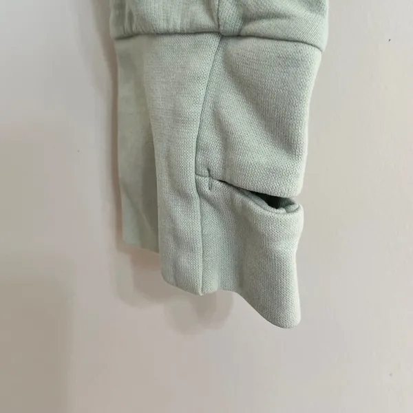 Oakley Womens Mint Green Cropped Hoodie Back Cutout Thumbholes XL Performance‎ - Image 3