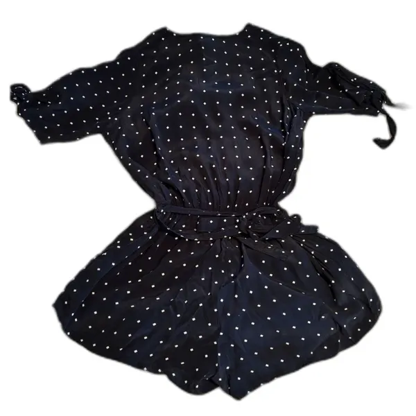 Faithfull The Brand Polka Dot Wrap Romper XS - Image 2