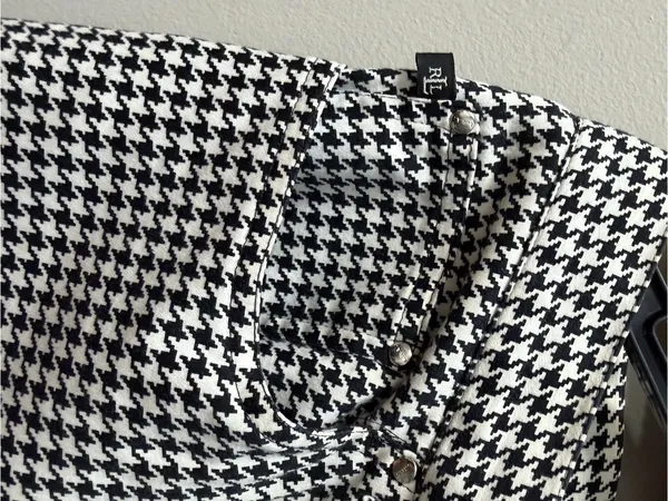 Lauren Ralph Lauren black and white houndstooth capri dress pants 14 - Image 2