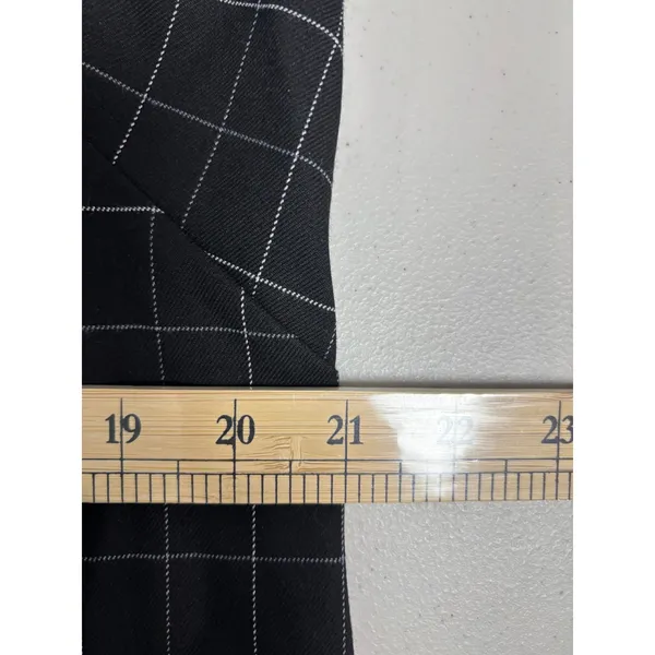 LOFT NWT Black Windowpane Plaid Flutter Sleeve Shift Mini‎ Dress 16 Plus $89 - Image 8