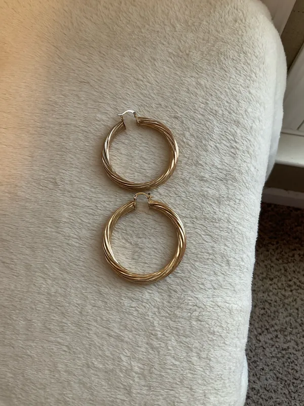 Gold plated 3” Hoops - Image 2