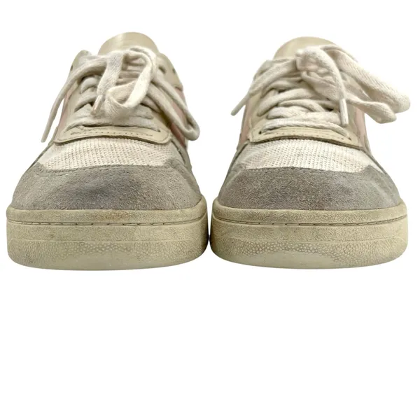 Veja V-10 Multico Colorblock Sneaker Suede Leather Pastel Pink Blue Cream Size 8 - Image 5