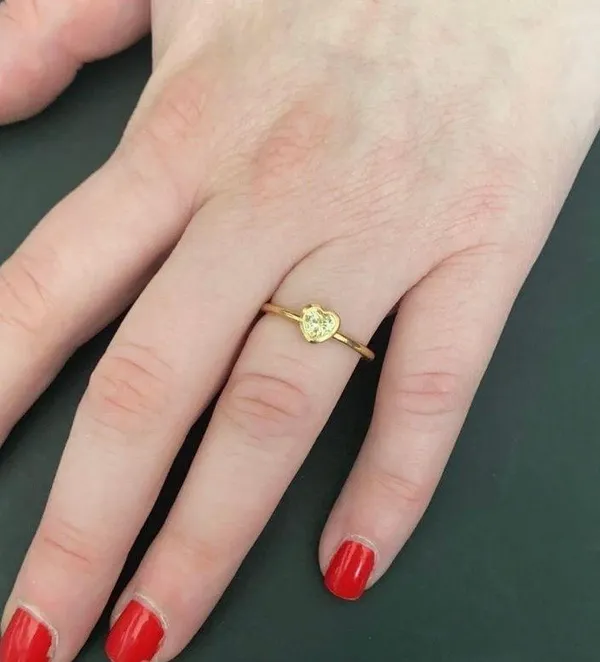 Pandora 18k over silver Cz Radiant heart ring - retired - Image 3