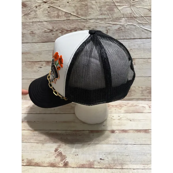 Oklahoma State Cowboys Trucker Hat One-Size Chain Appliques Pokes Snap Back - Image 2