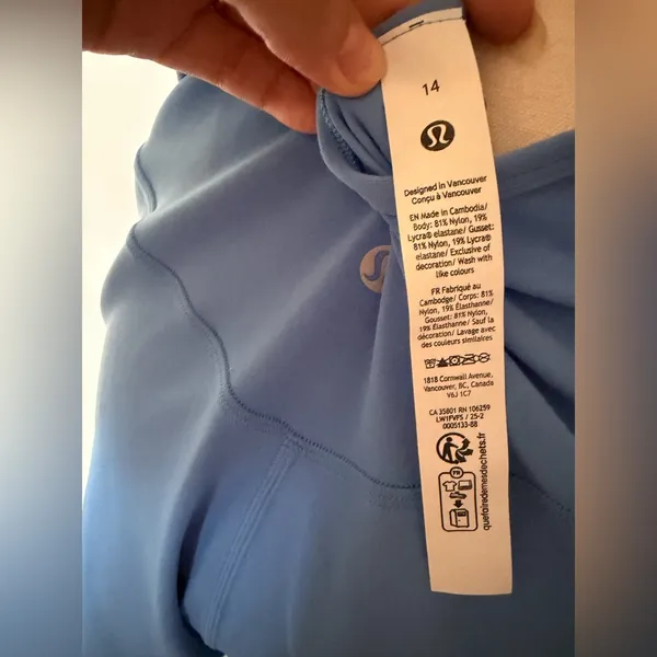 Lululemon Athletica Blue Cross-Back Bodysuit - Image 7