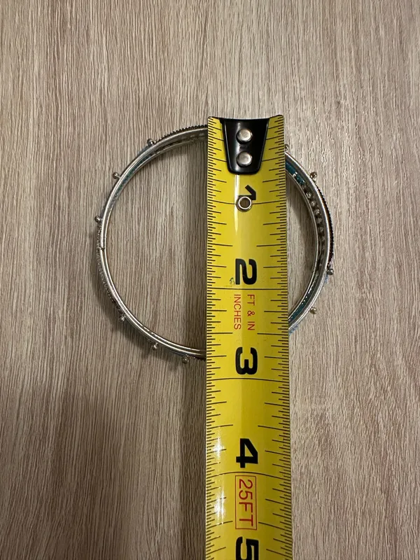 Silver Blue Bangle Bracelet never worn - Image 2