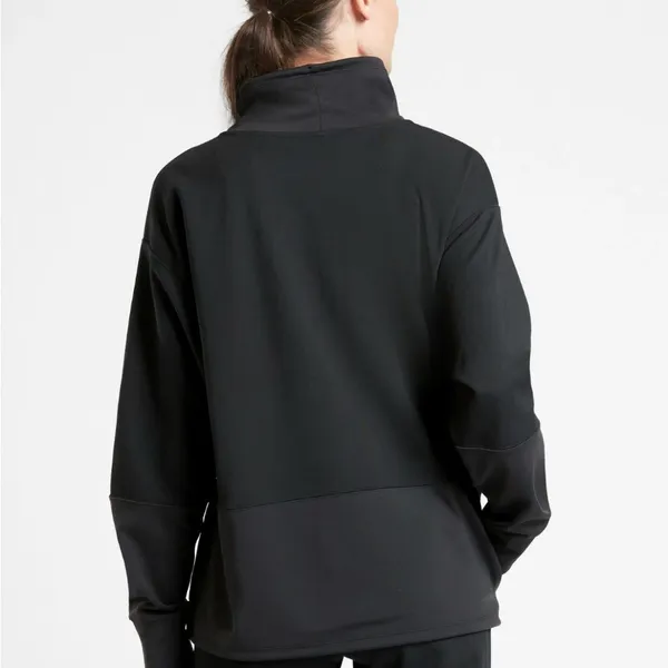 Athleta Hermosa Mock Neck Sweatshirt BLACK‎ SIZE Medium Great Shape - Image 2