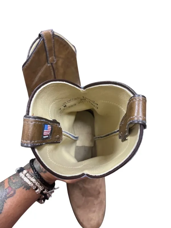 Laredo wms brown leather USA vintage mid calf western boots sz 7M SKU 10-276 - Image 8