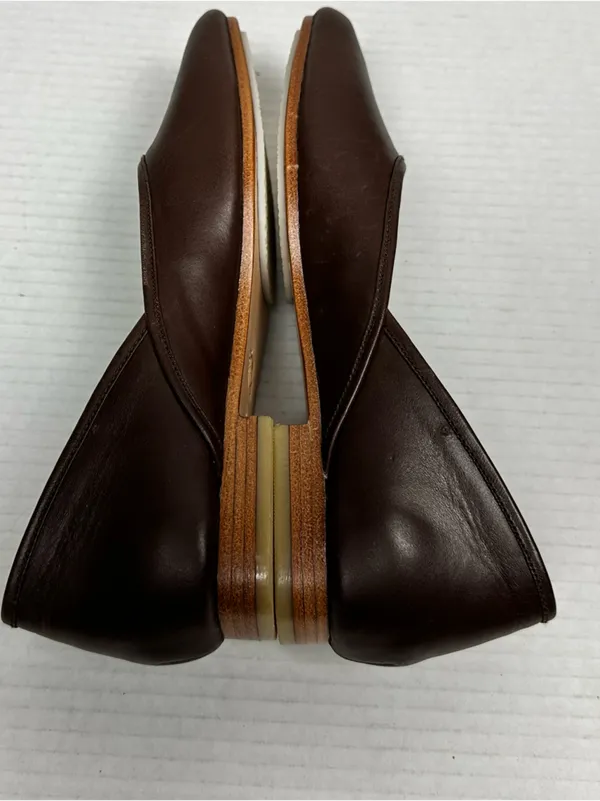 Bali ELF Made by Hand Brown Leather Ballet Flats D’Orsay Slip On Shoes Sz 6 - Image 7
