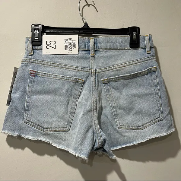 BDG Urban Outfitters‎ Denim Essential Midrise Esse Shorts 25 Blue Wash Cutoff - Image 3