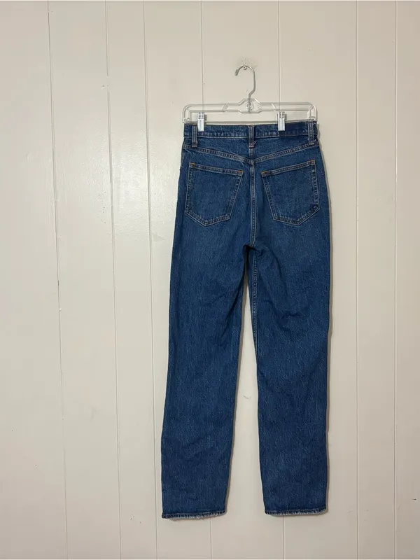 Abercrombie & Fitch The ’90s Straight Ultra High Rise Jeans Size 26 Distressed - Image 5