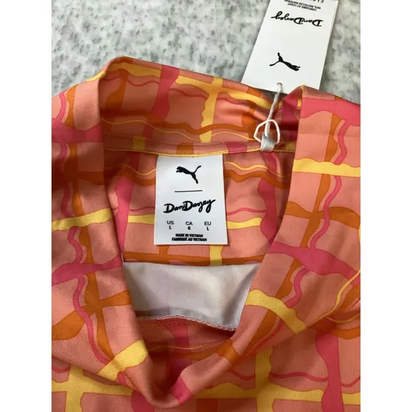 Puma‎ x Dani Danzey Cloudspun Mock Neck Top Pink Fruit 629987 01 Womens Large - Image 2