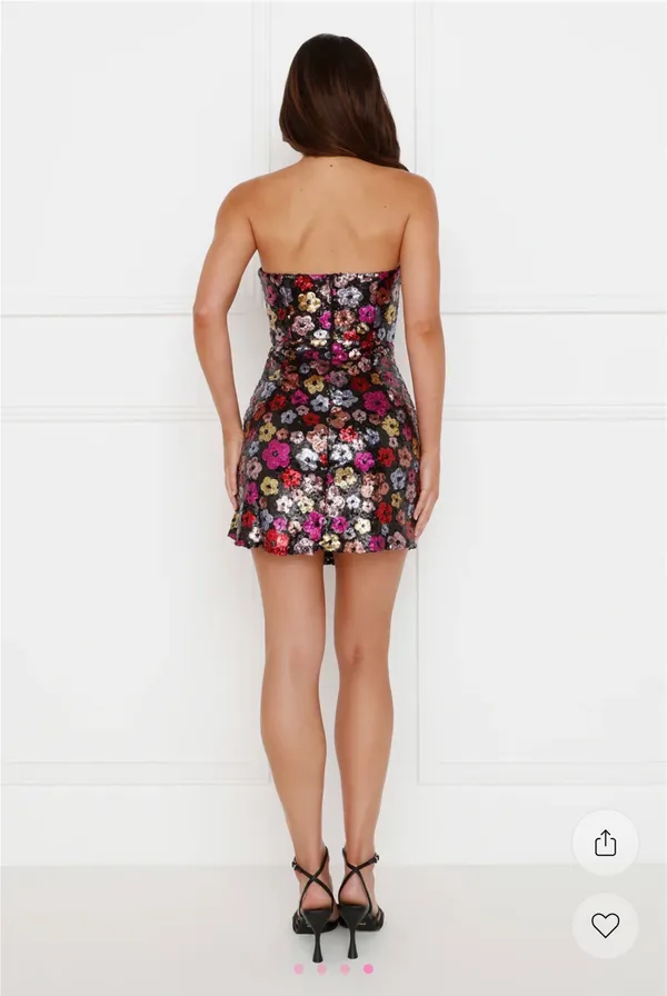 Hello Molly Sequin Floral Formal Dress - Image 5