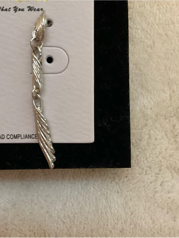 Pomina Silver Wing Dangle Earrings for Women - Image 3