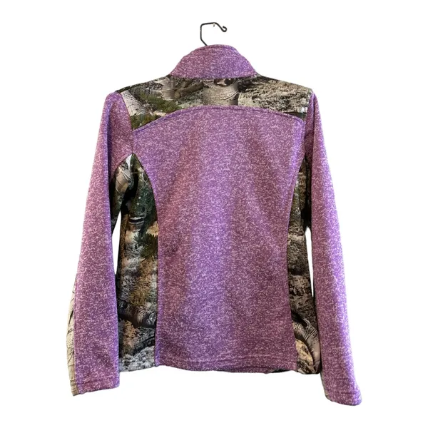 Women's Mossy‎ Oak Sweater Fleece Knit Jacket Break-Up Country Camo Purple - Image 4