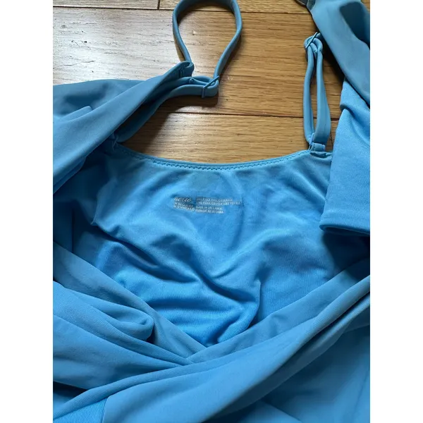 Aerie Blue Wrap One Piece Size Medium - Image 6