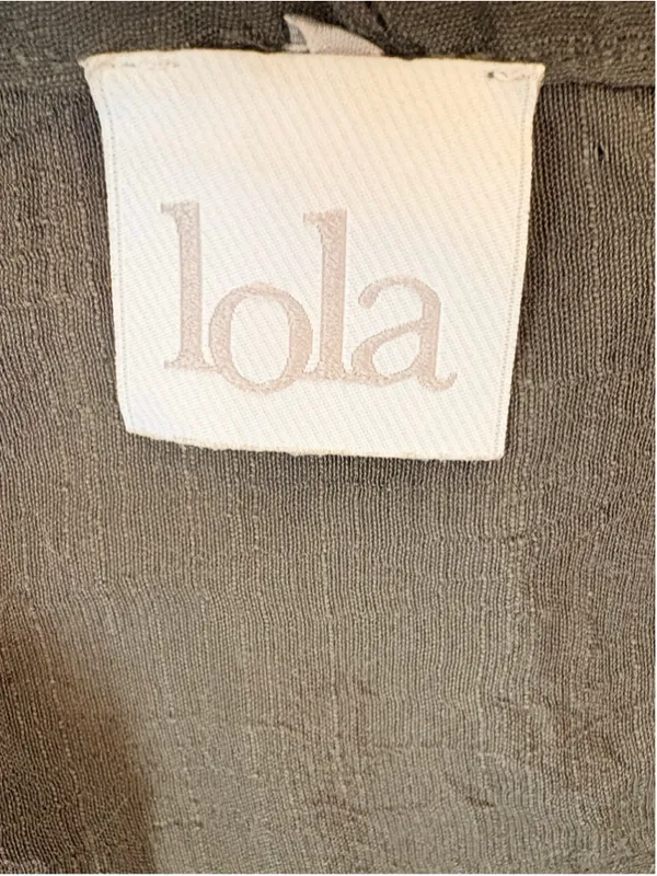 Lola Olive Green V-Neck Button-Front Blouse Size XS (17” PTP) - Image 5