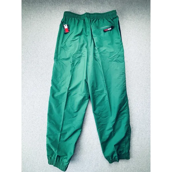 Vintage‎ Tommy Hilfiger Track Pants Green Baggy Windbreaker Logo Mens M NWT 90s - Image 5