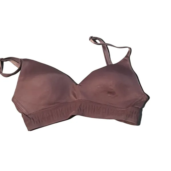 Victoria's Secret PINK Women's Wireless Bra Brown Size M Adjustable Straps - Image 2