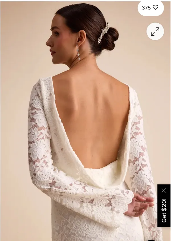 Lulus White Lace Dress - Image 3
