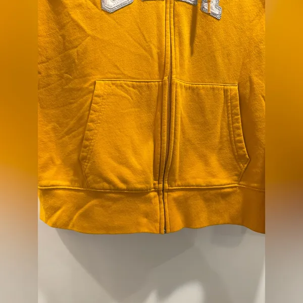 GAP Women's‎ Yellow Zip Hoodie Size L - Image 5