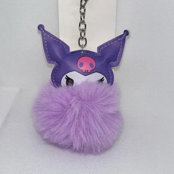 Sanrio Kuromi makeup bag with keychain! - Image 6