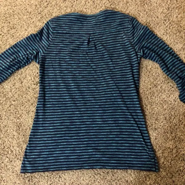 Coldwater Creek Striped Top Womens S8 Used Blue - Image 11