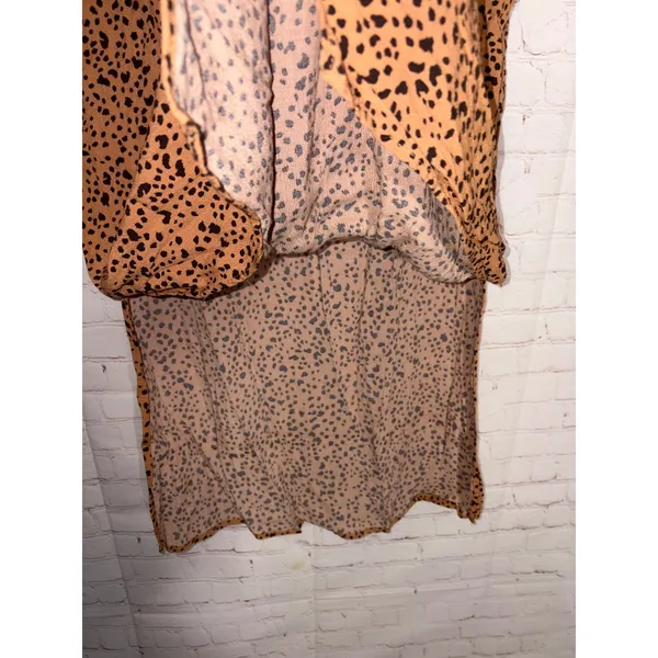 Cotton On Womens Medium‎ Tan Black Cheetah Animal Print Elastic Waist Midi Skirt - Image 2