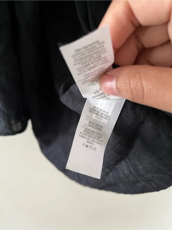 Aerie Black 100% Cotton Oversized Scarf Wrap Crinkle Gauze Lightweight Capsule - Image 5