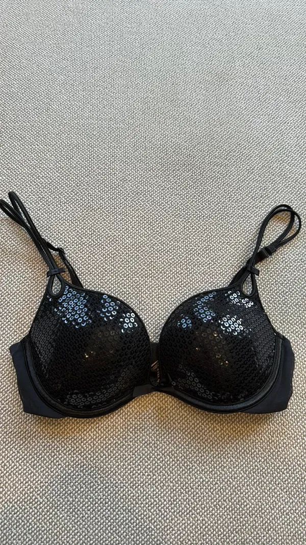 Victoria's Secret bra black sequin 32c - Image 7