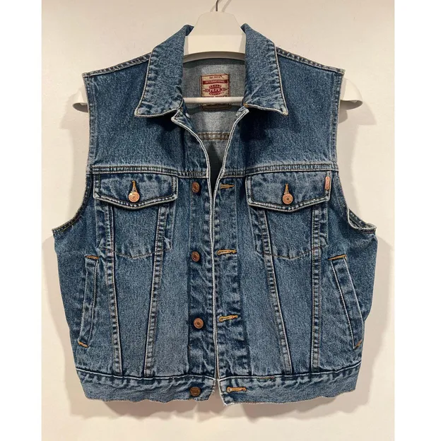 Vintage 90’s Women’s PePe Denim Vest M - Image 2