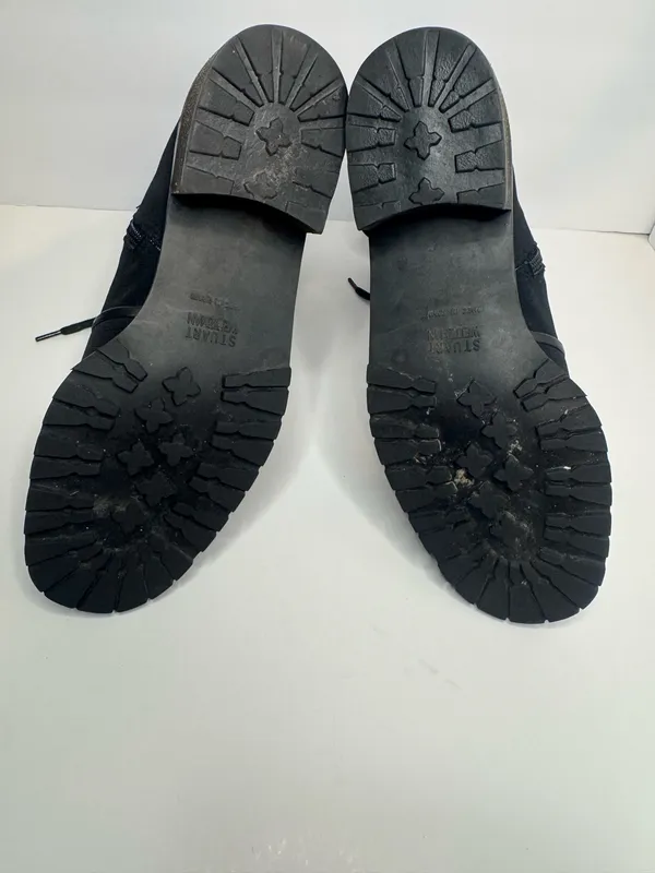 Stuart Weitzman Black Gore-Tex Side Zip Boots Womens Size 7B - Image 7