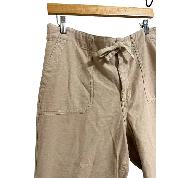 J.crew tie waist camp‎ pant dark beechwood size Large #BA291 - Image 3