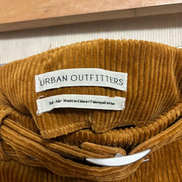 Urban Outfitters Mini Skirt Honey Brown Corduroy Belted Boho Retro Festival M - Image 6