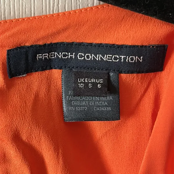 French Connection‎ Audrey Autumn Wedding Guest Maxi Whimsical Dress Mandarin Orange Jewel Tone Sz 6 - Image 9