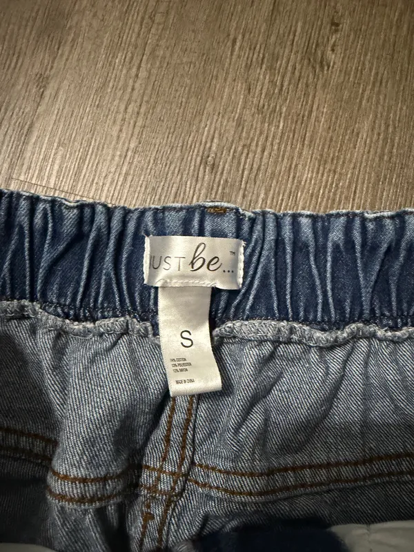 Handmade Just Be blue denim Jorts size S (super stretchy) - Image 5