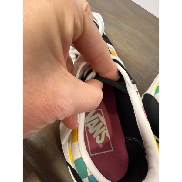 Vans Ward Low Top Sneakers Checkerboard Pastel Women's 6.5 - Image 9
