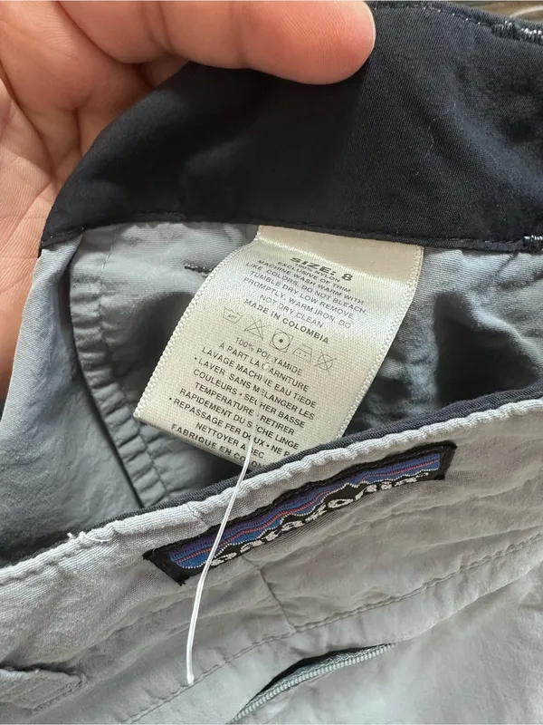 Patagonia Light Gray Women’s Cargo Pants 100%Nylon 100% Polyamide Size 8 - Image 3