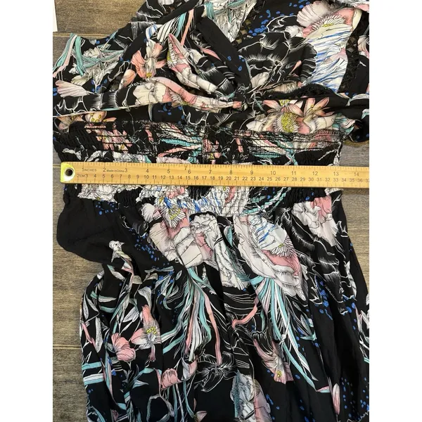 Jasse Endless Summer Maxi Dress Floral Halter Open Back‎ Bow Size XL - Image 11